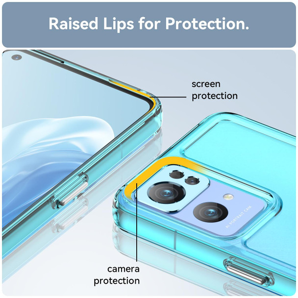 For OPPO Reno7 Pro Candy Series TPU Phone Case(Transparent Blue)