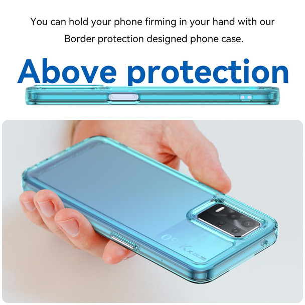 For Realme Q3 5G Candy Series TPU Phone Case(Transparent Blue)