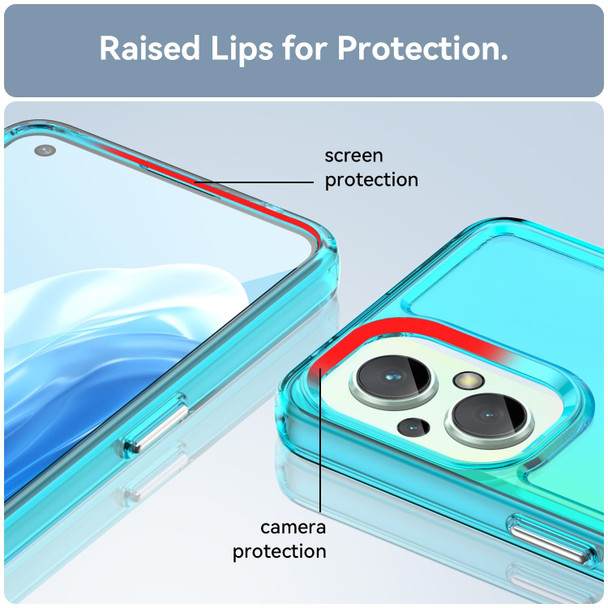 For OPPO Reno8 Lite Candy Series TPU Phone Case(Transparent Blue)