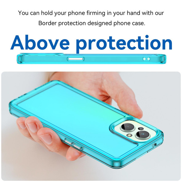For OPPO Reno7 Lite Candy Series TPU Phone Case(Transparent Blue)