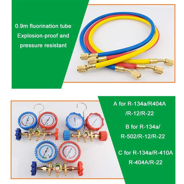 Car Air Conditioning Refrigeration Fluoridation Double Meter Valve(B)