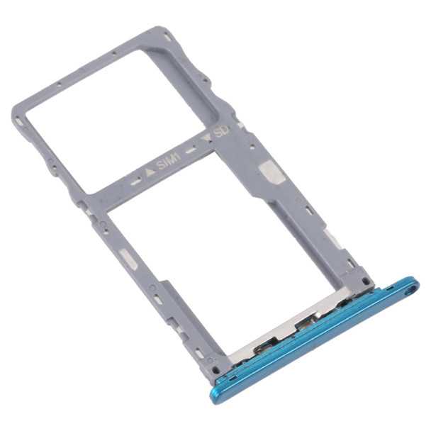 For Alcatel 3L 2020 Original SIM Card Tray + Micro SD Card Tray (Green)