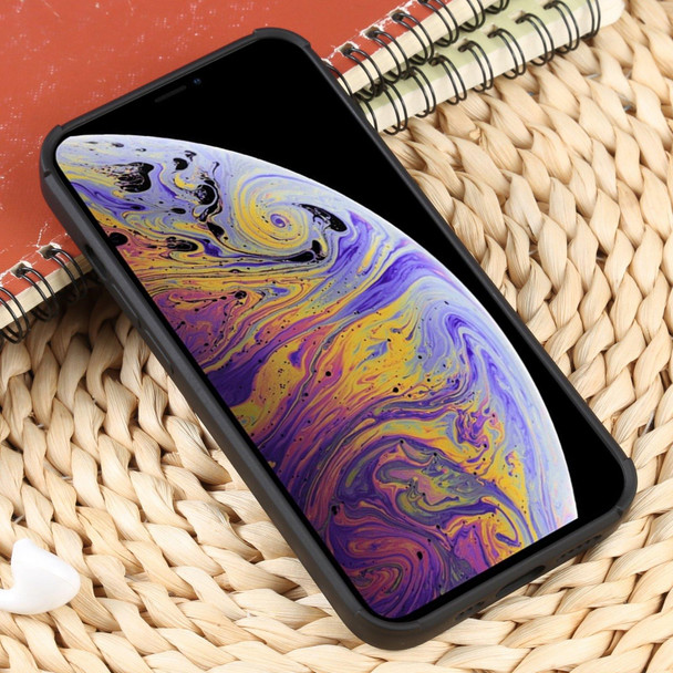 For iPhone XS Max Weave Texture Silicone Phone Case(Black)