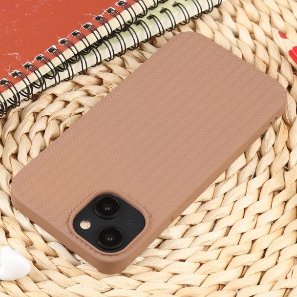 For iPhone XR Weave Texture Silicone Phone Case(Brown)