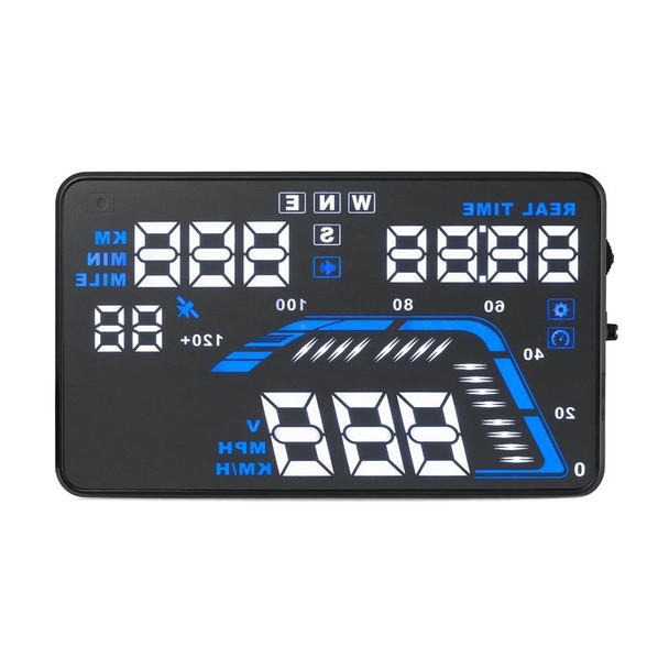 Q7 5.5 inch Car GPS HUD Vehicle-mounted Head Up Display Security System, Support Speed & Real Time & Altitude & Over Speed Alarm & Satellite Number, etc.