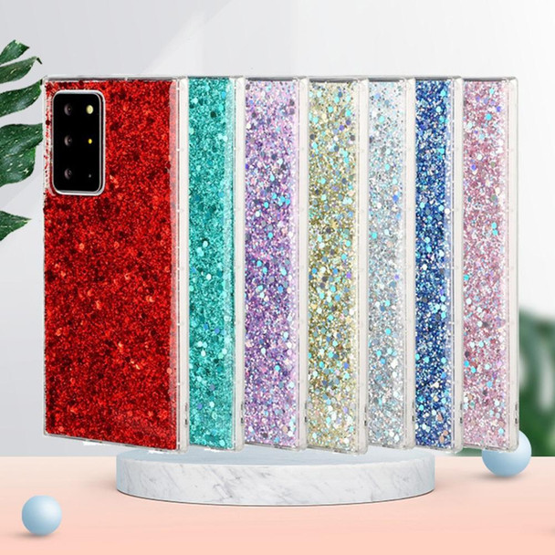 For Samsung Galaxy A20e Glitter Sequins Epoxy TPU Phone Case(Purple)