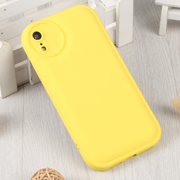 For iPhone XR Liquid Airbag Decompression Phone Case(Lemon Yellow)