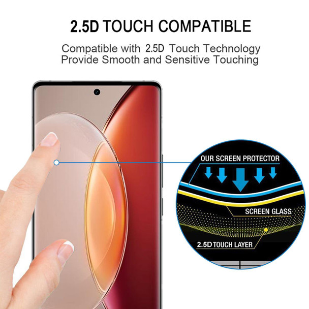For vivo X90 / X90 Pro / X90 Pro+ 3D Curved Edge Full Screen Tempered Glass Film