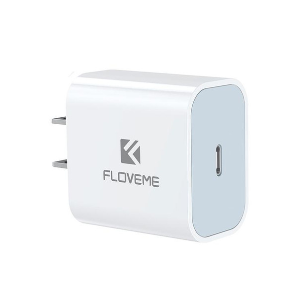 FLOVEME 20W PD 3.0 Travel Fast Charger Power Adapter, US Plug (White)