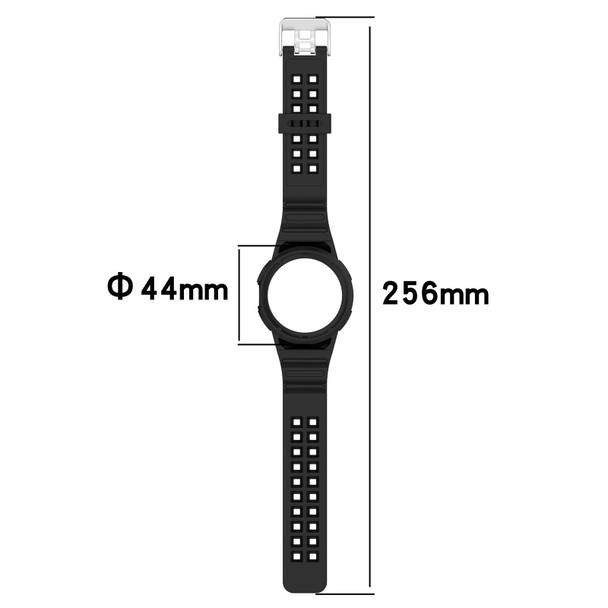 For Google Pixel Watch Integrated Fully Enclosed Silicone Watch Band(Black)