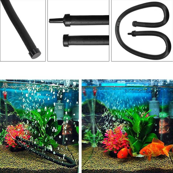 105cm Double Heads Aquarium Pump Bubble Bar Hose Aquarium Accessories Air Oxygen Strip Diffuser for Aquariums and Fish Tanks