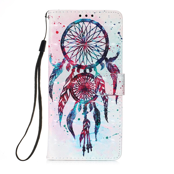 For Samsung Galaxy S23 Ultra 5G 3D Painting Horizontal Flip Leatherette Phone Case(Color Drop Wind Chimes)