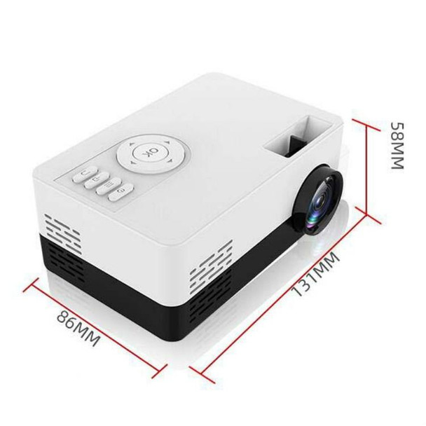 S261/J16 Home Mini HD 1080P Portable LED Projector, Support TF Card / AV / U Disk, Plug Specification:UK Plug(Blue White)