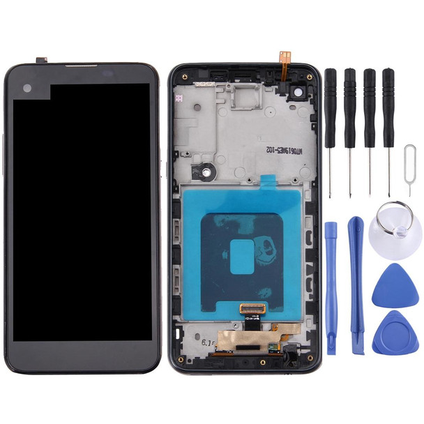 LG X Screen / K500 LCD Screen and Digitizer Full Assembly with Frame(Black)