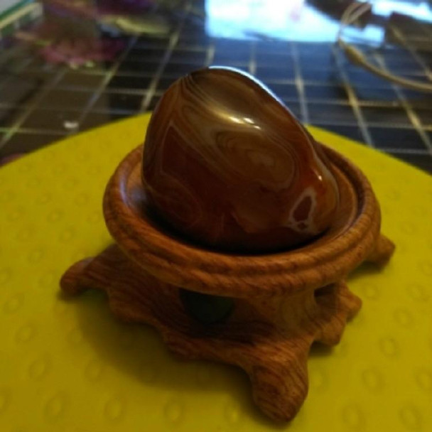 Crystal Ball Wenwan Wooden Base Ornaments, Specification:Rosewood 32.5cm