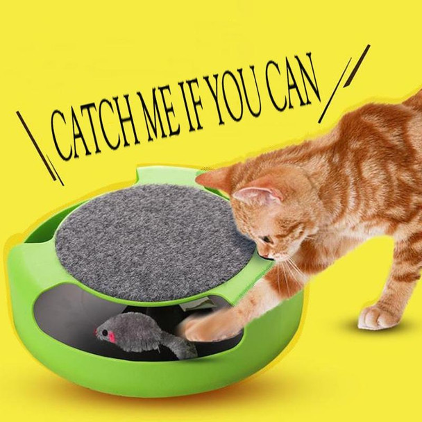 Pet Supplies Cat Plastic Catch the Mouse Interactive Turntable Pet Toys