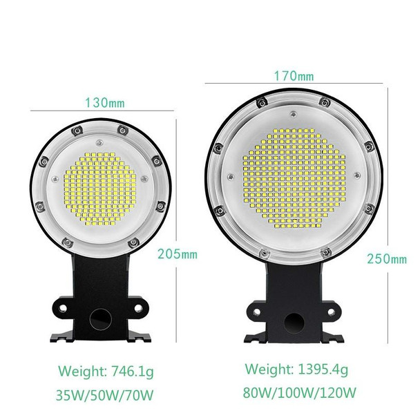 100W LED Outdoor Light Sensing IP65 Waterproof Wall Lamp Garden Courtyard Street Light(Warm White Light)