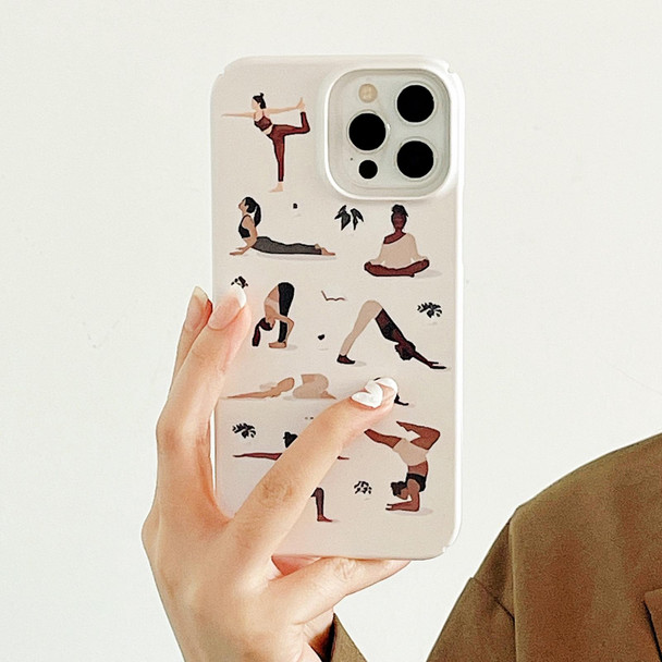 For iPhone 13 Cartoon Film Craft Hard PC Phone Case(Yoga)