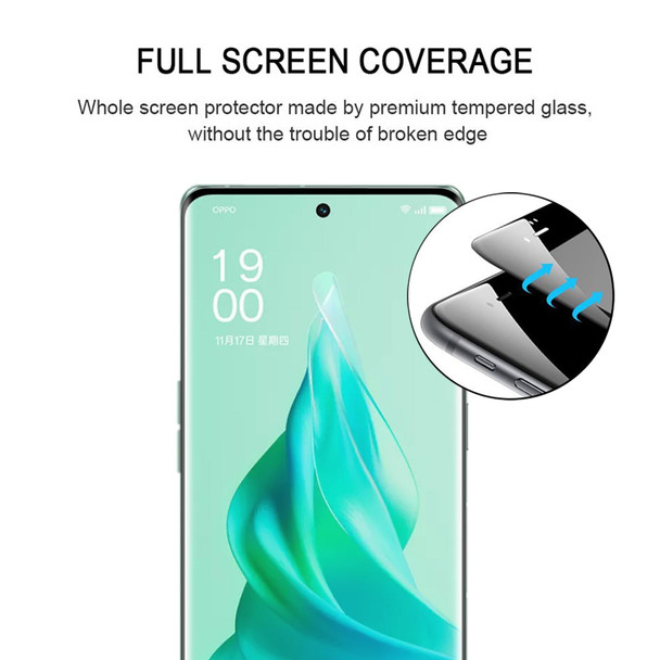 For OPPO Reno9 Pro+ 3D Curved Edge Full Screen Tempered Glass Film