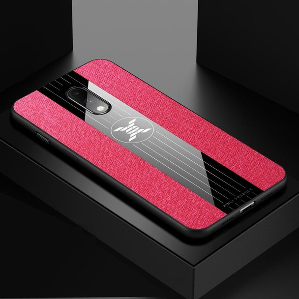 For OnePlus 6T XINLI Stitching Cloth Texture Shockproof TPU Protective Case(Red)