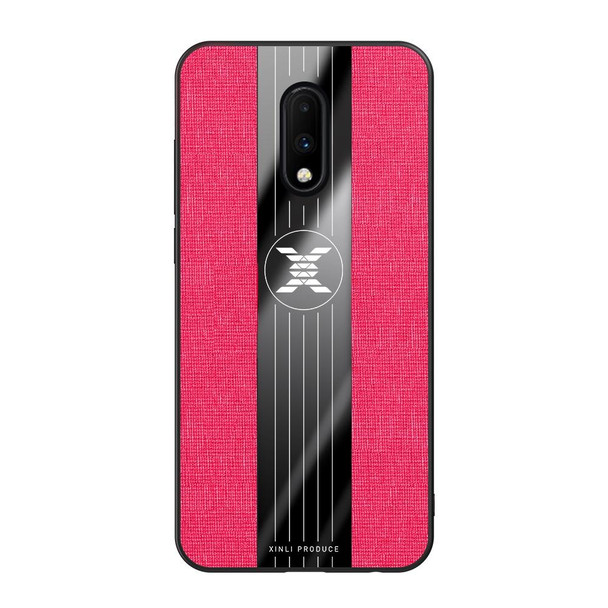 For OnePlus 6T XINLI Stitching Cloth Texture Shockproof TPU Protective Case(Red)