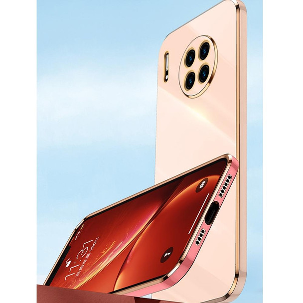 For Huawei Mate 30 Pro XINLI Straight 6D Plating Gold Edge TPU Shockproof Case(Hawthorn Red)