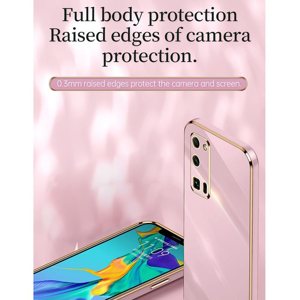 For Honor 30 Youth XINLI Straight 6D Plating Gold Edge TPU Shockproof Case(Celestial Blue)