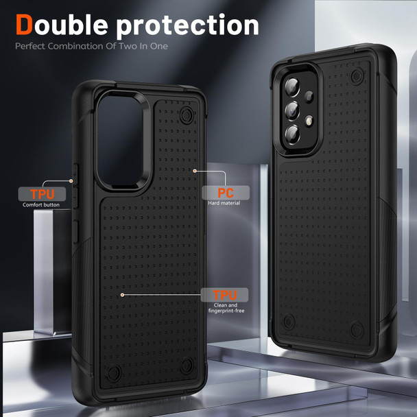 For Samsung Galaxy A52 5G PC + TPU Shockproof Protective Phone Case(Black+Black)