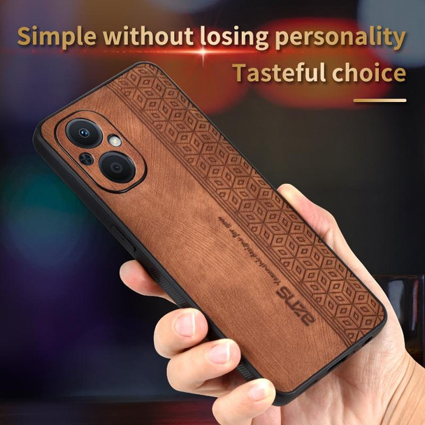 AZNS 3D Embossed Skin Feel Phone Case for OPPO A96 5G / F21 Pro 5G / Reno7 Z 5G / Reno7 Lite / OnePlus Nord N20 5G(Purple)