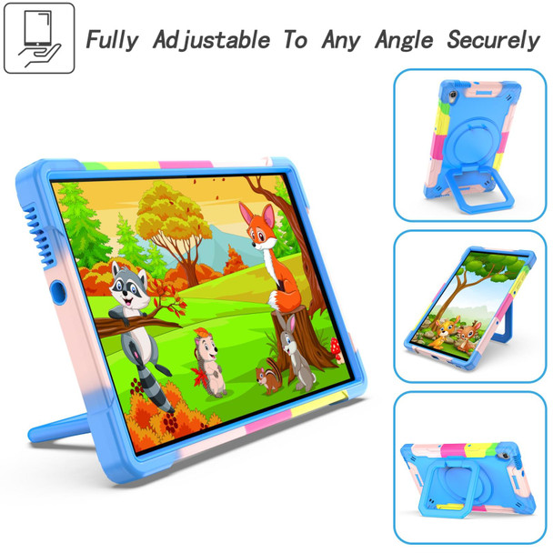 For Lenovo Tab M10 HD 2nd Gen Silicone + PC Bracelet Holder Tablet Case(Camouflage + Blue)