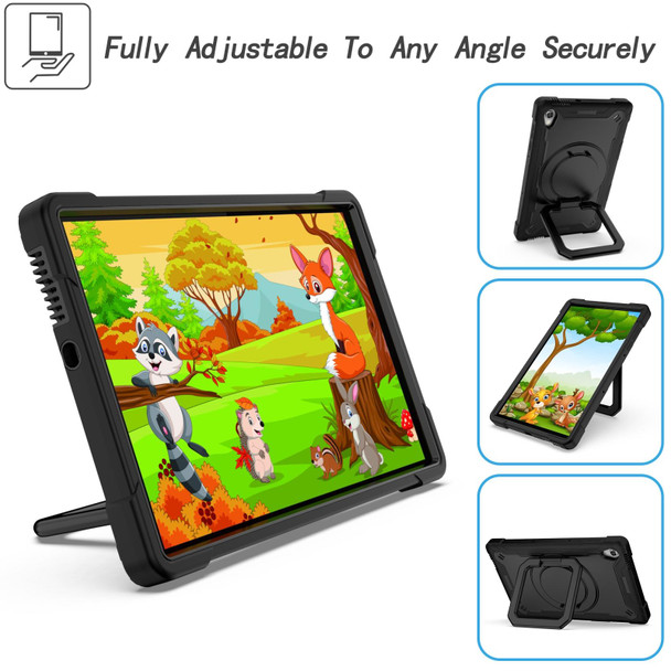 For Lenovo Tab M10 HD 2nd Gen Silicone + PC Bracelet Holder Tablet Case(Black)