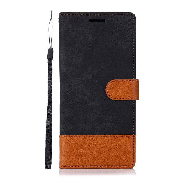 For Xiaomi Redmi Note 9 4G Splicing Leather Phone Case(Black)