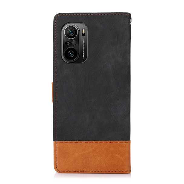 For Xiaomi Redmi K40 / K40 Pro Splicing Leather Phone Case(Black)