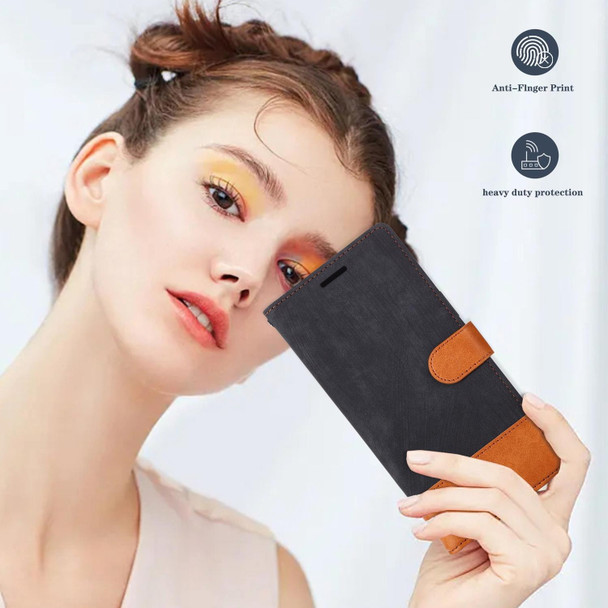 For Xiaomi Redmi K40 / K40 Pro Splicing Leather Phone Case(Black)