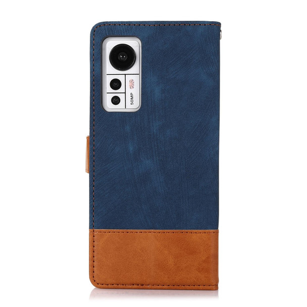 For Xiaomi 12 Splicing Leather Phone Case(Dark Blue)