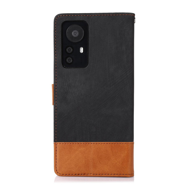 For Xiaomi 12 Pro Splicing Leather Phone Case(Black)