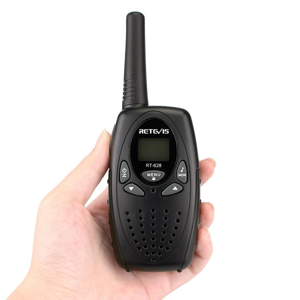 1 Pair RETEVIS RT628 0.5W EU Frequency 446MHz 8CHS Handheld Children Walkie Talkie(Black)