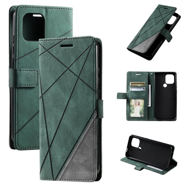 For Xiaomi Redmi A1+ Skin Feel Splicing Leather Phone Case(Green)