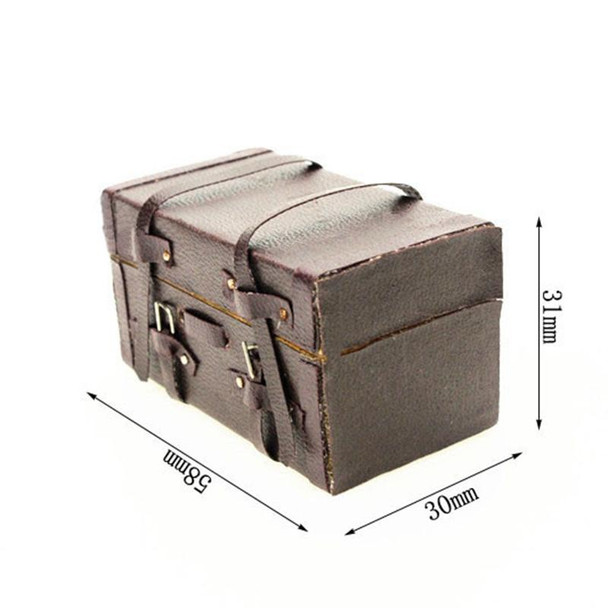 1/12 Miniature Dollhouse Carrying Vintage Suitcase Luggage Pretend Play Toys Accessory