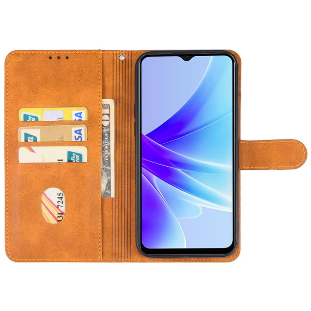 For OPPO A77 4G Leatherette Phone Case(Brown)