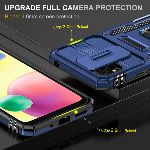 For Xiaomi Redmi 9C / 10A Armor PC + TPU Camera Shield Phone Case(Navy Blue)