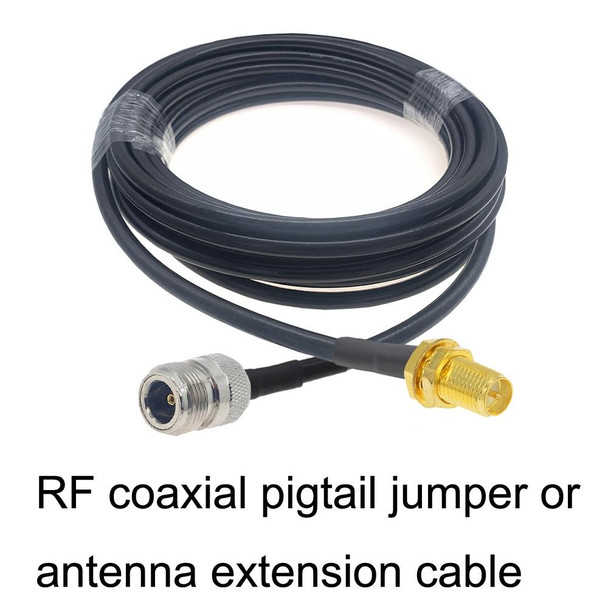 RP-SMA Female to N Female RG58 Coaxial Adapter Cable, Cable Length:0.5m
