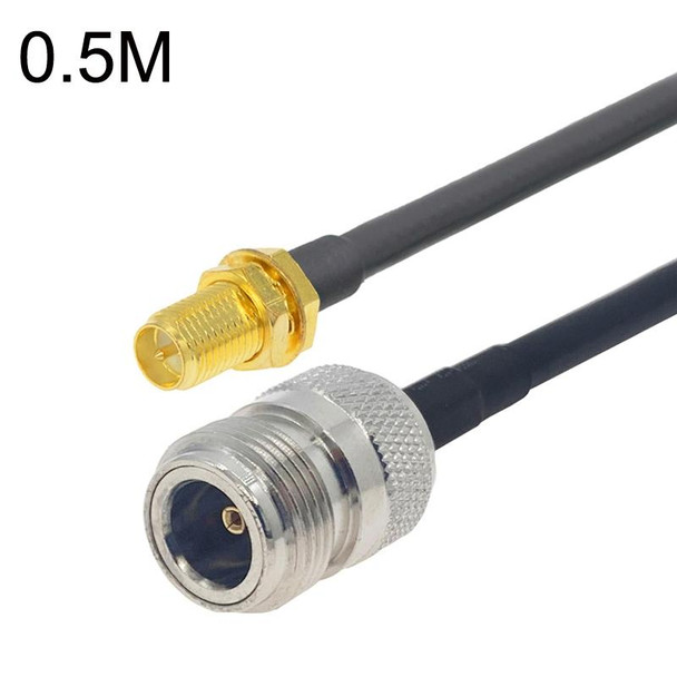 RP-SMA Female to N Female RG58 Coaxial Adapter Cable, Cable Length:0.5m