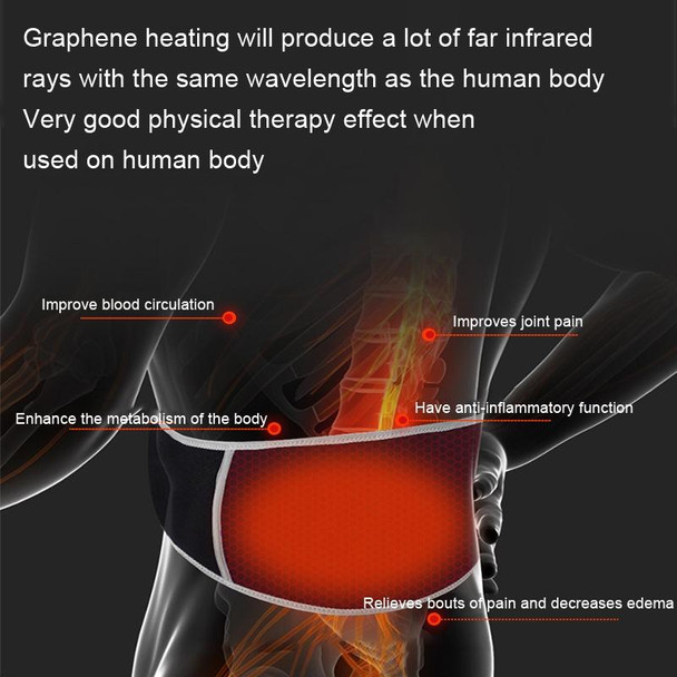 USB 5V Graphene Thermal Physiotherapy Heating Belt(Gray)