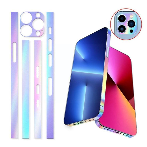 For iPhone 13 Pro 2 Sets Dazzle Colour Luminous Side Frame Film