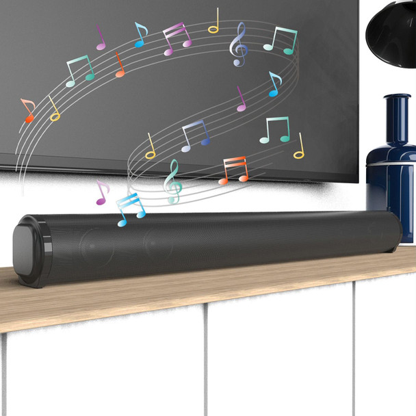 BS-10 Bluetooth 5.0 Speaker TV Soundbar with Remote Control(Black)