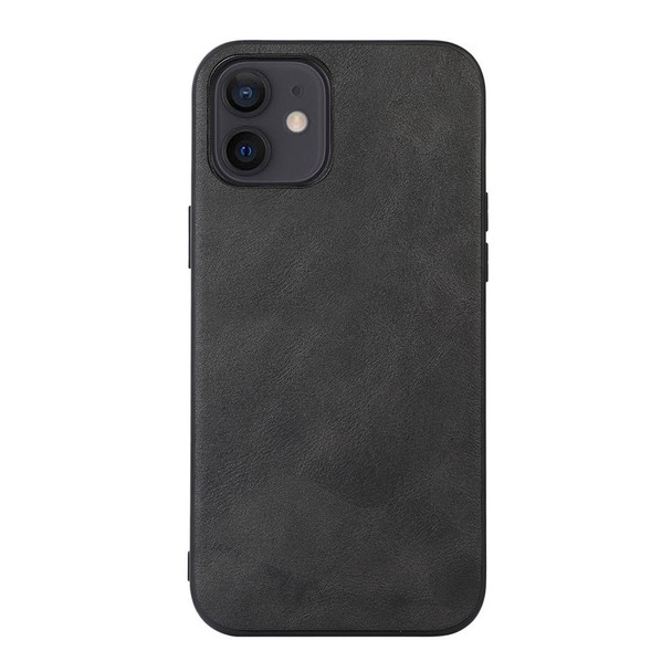 Cowhide Texture PU Phone Case - iPhone 12 mini(Black)