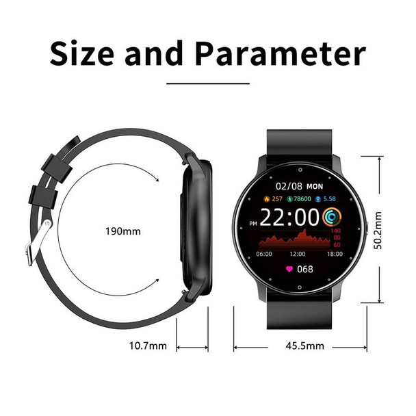 BW0223 Heart Rate/Blood Oxygen/Blood Pressure Monitoring Bluetooth Smart Calling Watch, Color: Silicone Blue