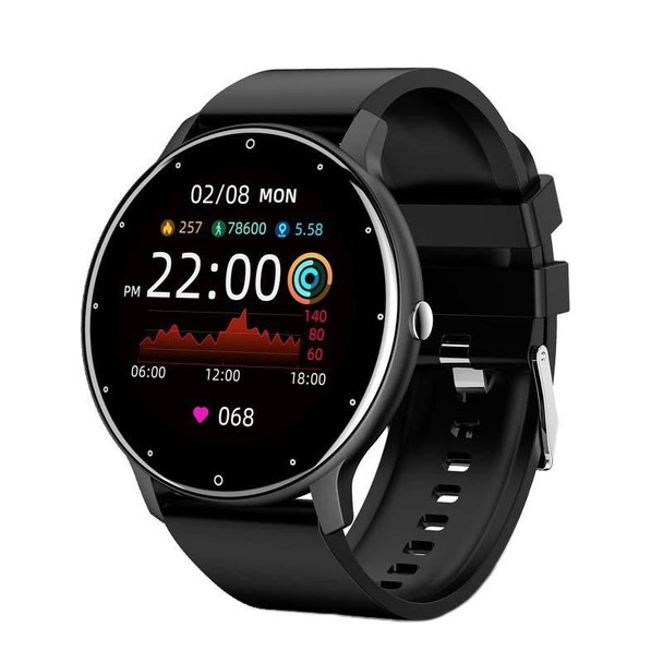 BW0223 Heart Rate/Blood Oxygen/Blood Pressure Monitoring Bluetooth Smart Calling Watch, Color: Silicone Black