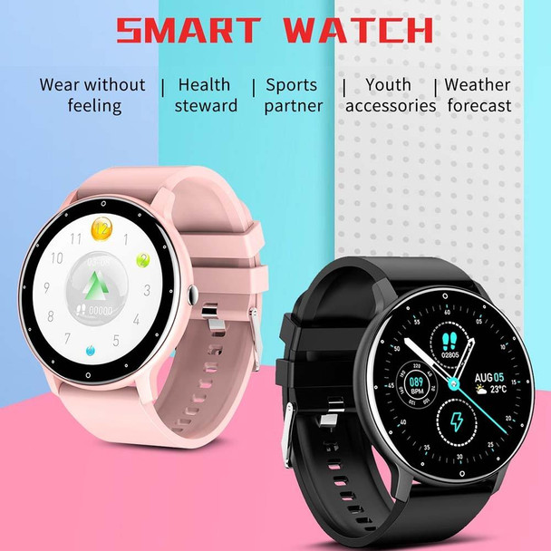 BW0223 Heart Rate/Blood Oxygen/Blood Pressure Monitoring Bluetooth Smart Calling Watch, Color: Mesh Pink